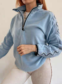 Hellblauer Vintage-Fleece S