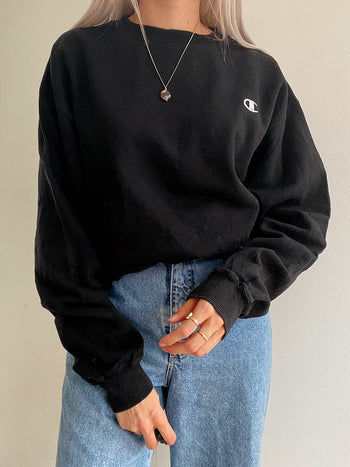 Pull vintage Champion noir L