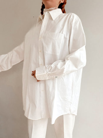 Chemise Vintage 80/90s blanche en coton XL