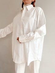 Vintage 80/90er Jahre weißes Baumwollhemd XL