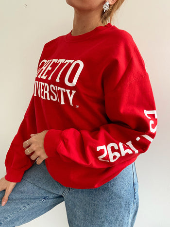 Pull vintage américain rouge L