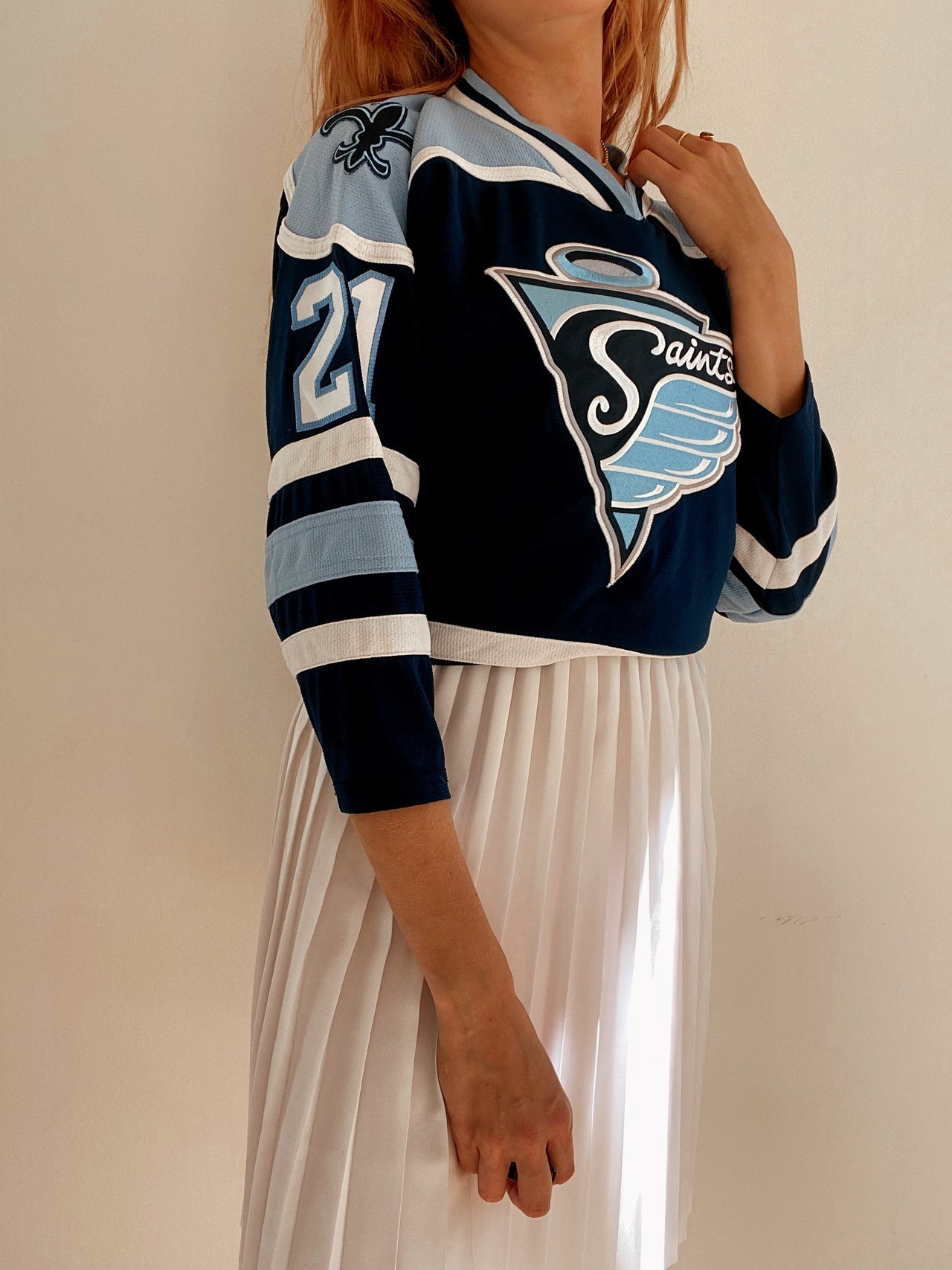 Maillot de hockey Saints bleu foncé et bleu clair S