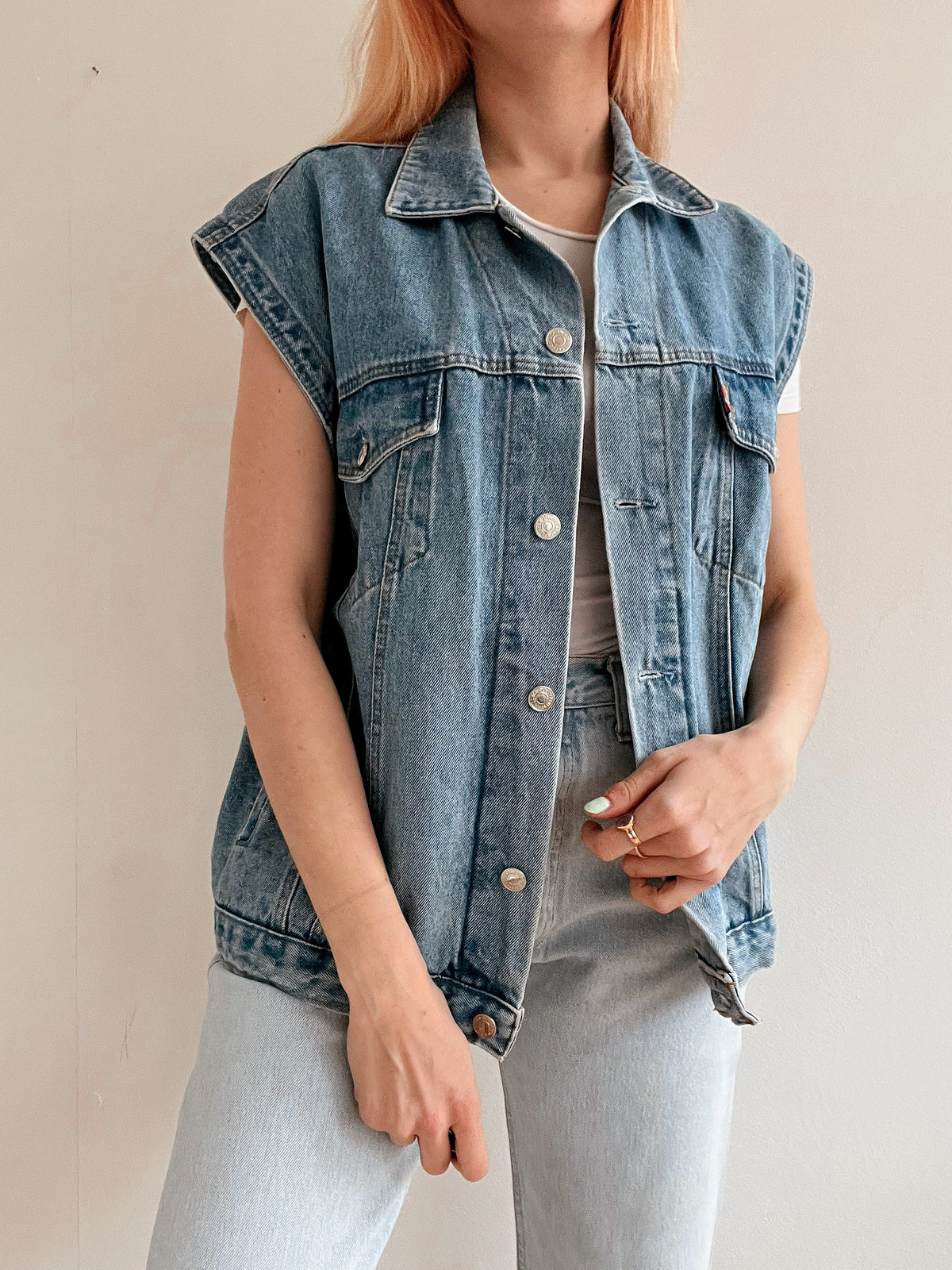 Gilet en jeans vintage sans manches Levis L