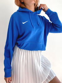 White and blue jacket with orange collar Adidas XL
