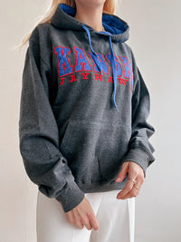 White and blue jacket with orange collar Adidas XL