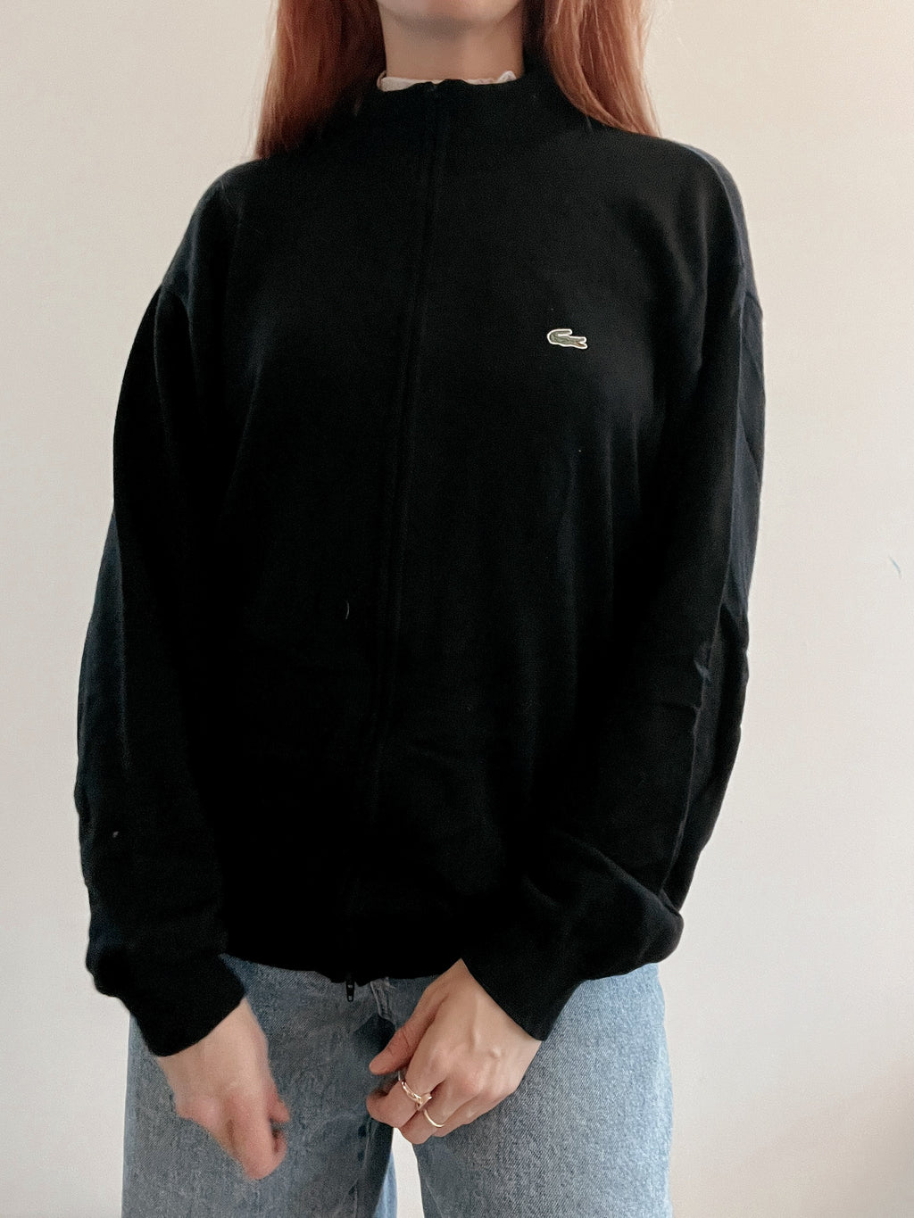 Jacket vintage Lacoste avec zip noir