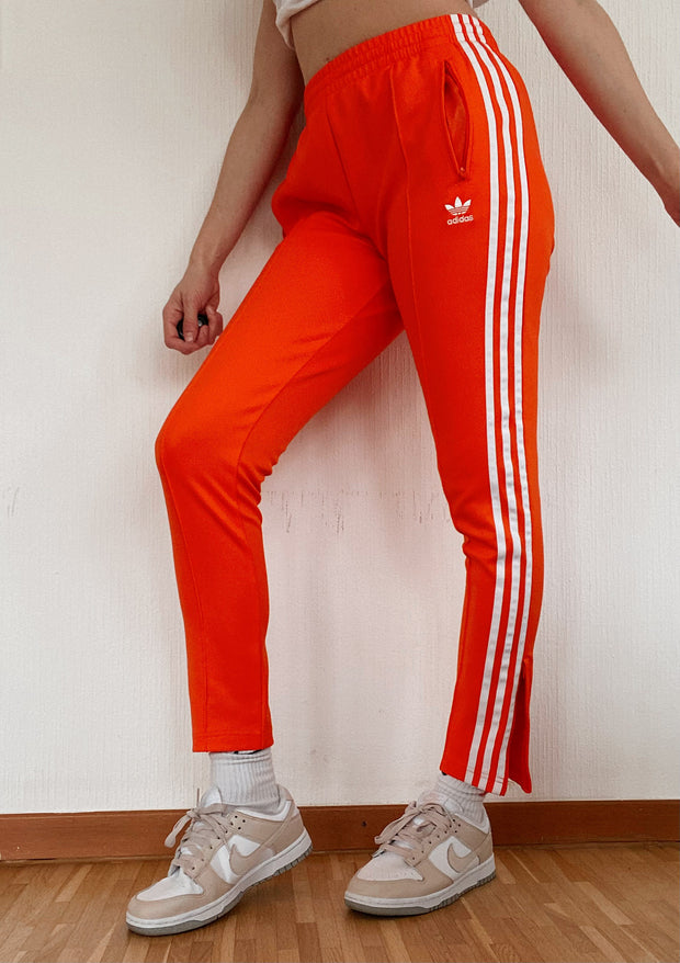Adidas XS orangefarbene Jogginghose