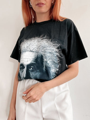 T-shirt vintage noir Einstein L