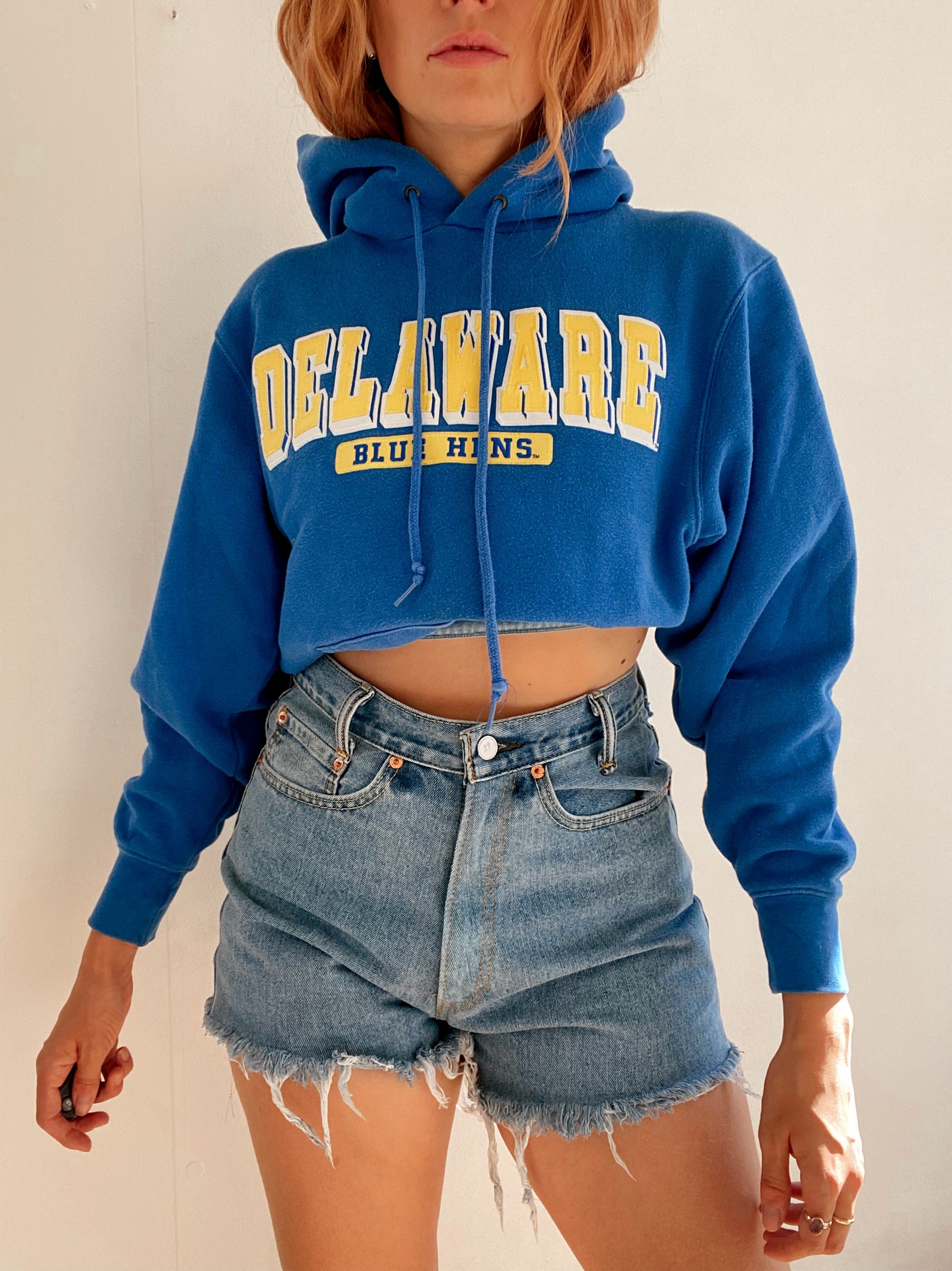 White and blue jacket with orange collar Adidas XL