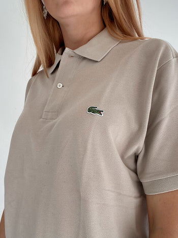 Beiges Kurzarm-Poloshirt Lacoste L