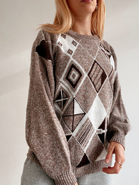 Vintage beige Strickpullover XL