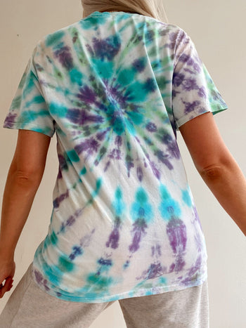 T-shirt vintage bleu et violet tie and dye M/L