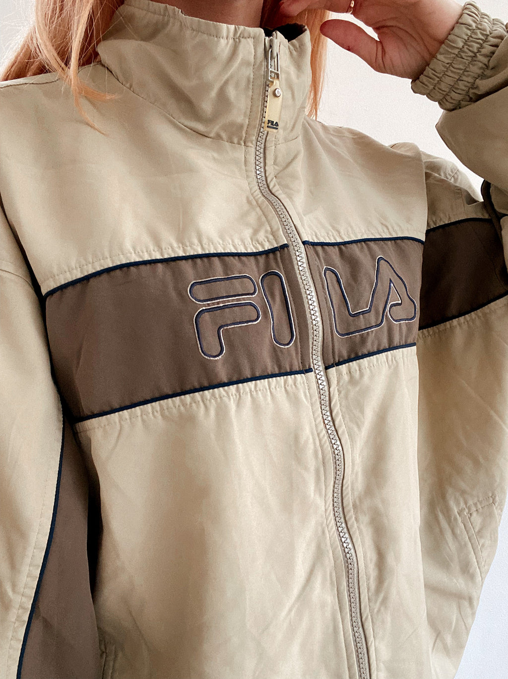 Veste de jogging vintage beige Fila XL