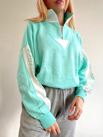 Pull vintage vert d’eau  M