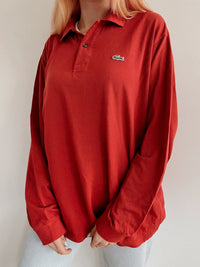 Polo à manches longues Lacoste terracotta L