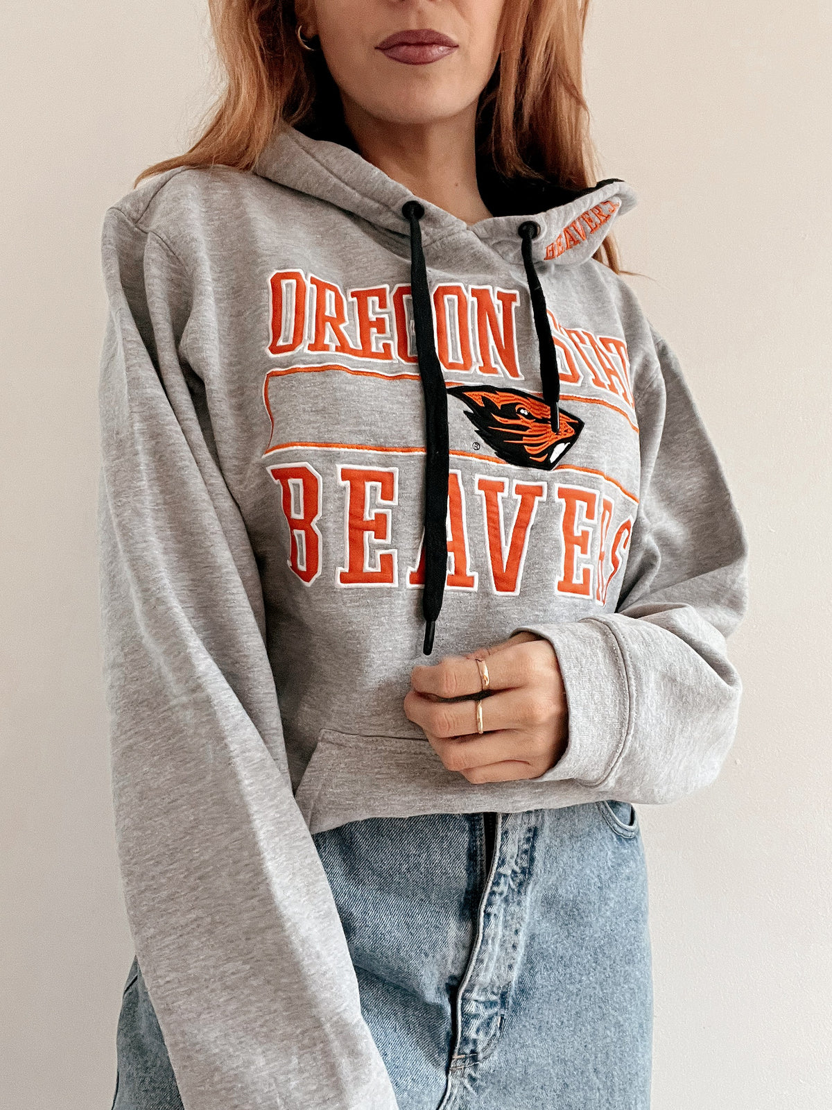 White and blue jacket with orange collar Adidas XL