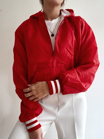 Veste Bomber USA rouge et Blanche  L