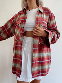 Chemise Vintage à carreaux rose
