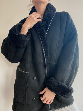 Black Weekday L Coat