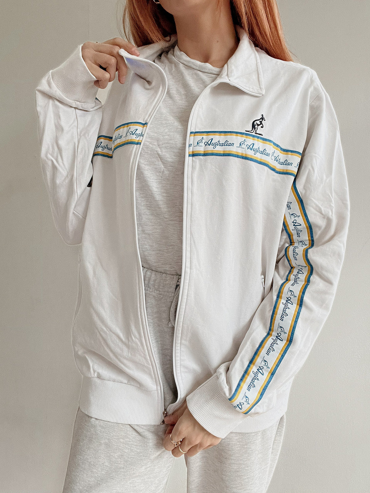 Veste de jogging vintage blanche Australia S