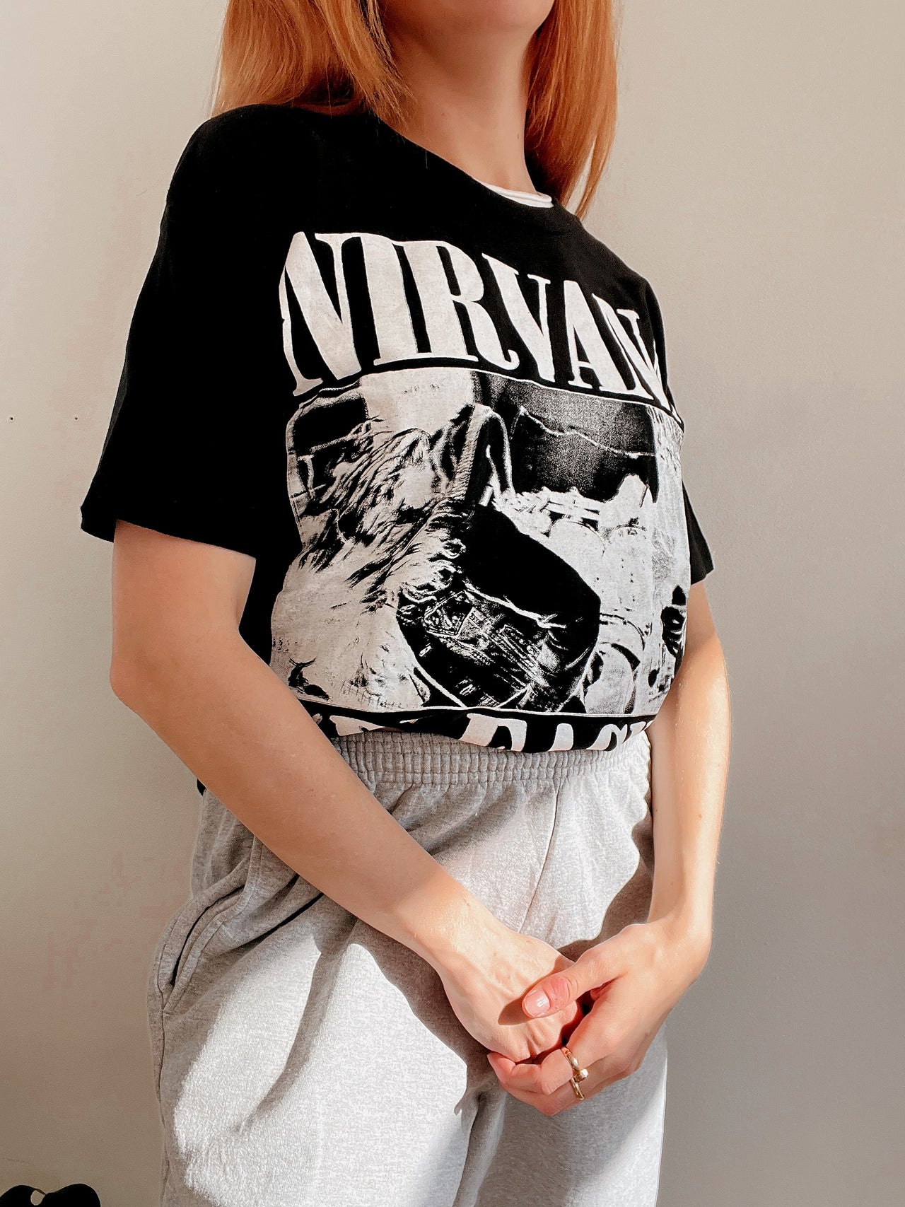 T-shirt vintage noir Nirvana L