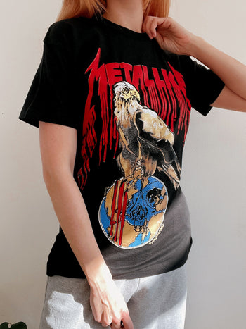 T-shirt vintage noir Metallica M