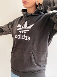 White and blue jacket with orange collar Adidas XL