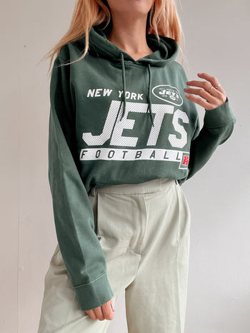 Pull vintage américain Jets vert L