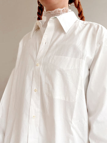 Chemise Vintage 80/90s blanche en coton XL