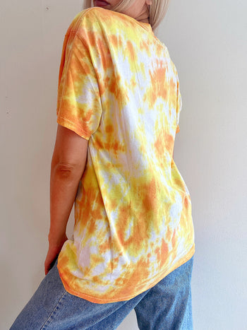 T-shirt vintage tie and dye Jaune L