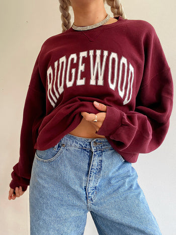 Pull vintage USA Bordeaux Ridgewood  XL