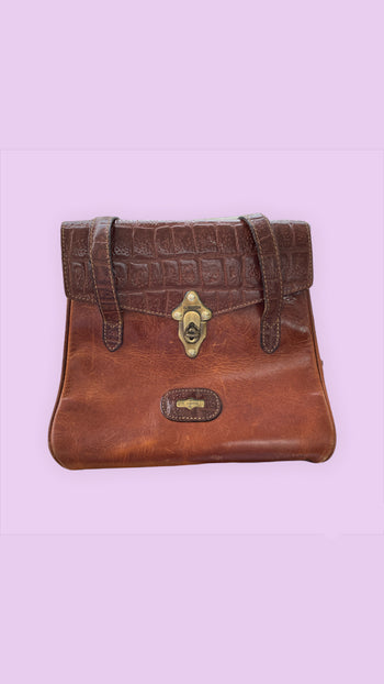 Vintage chocolate brown handbag