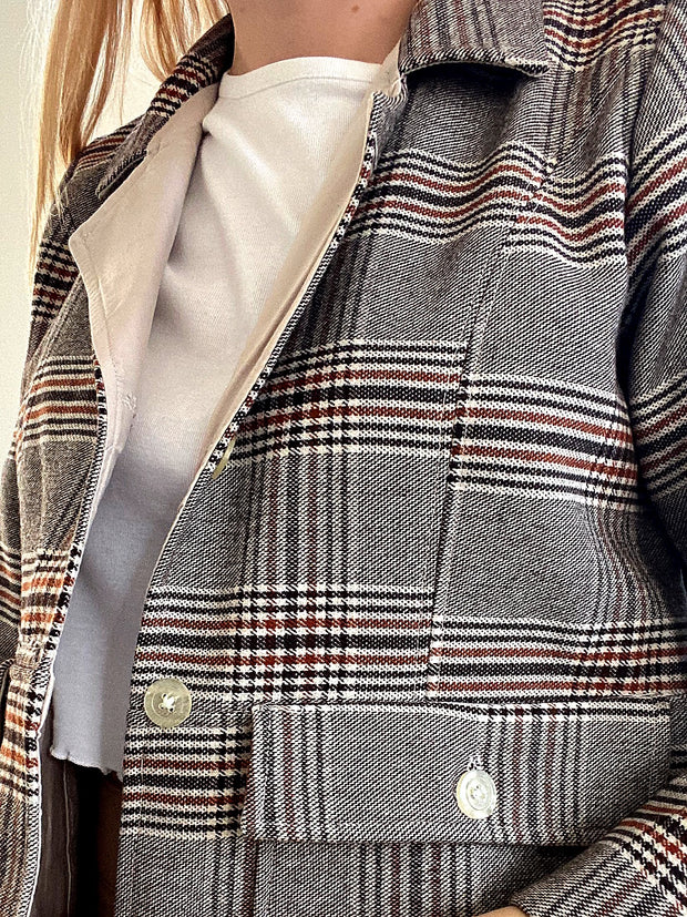 Manteau vintage en laine beige XS