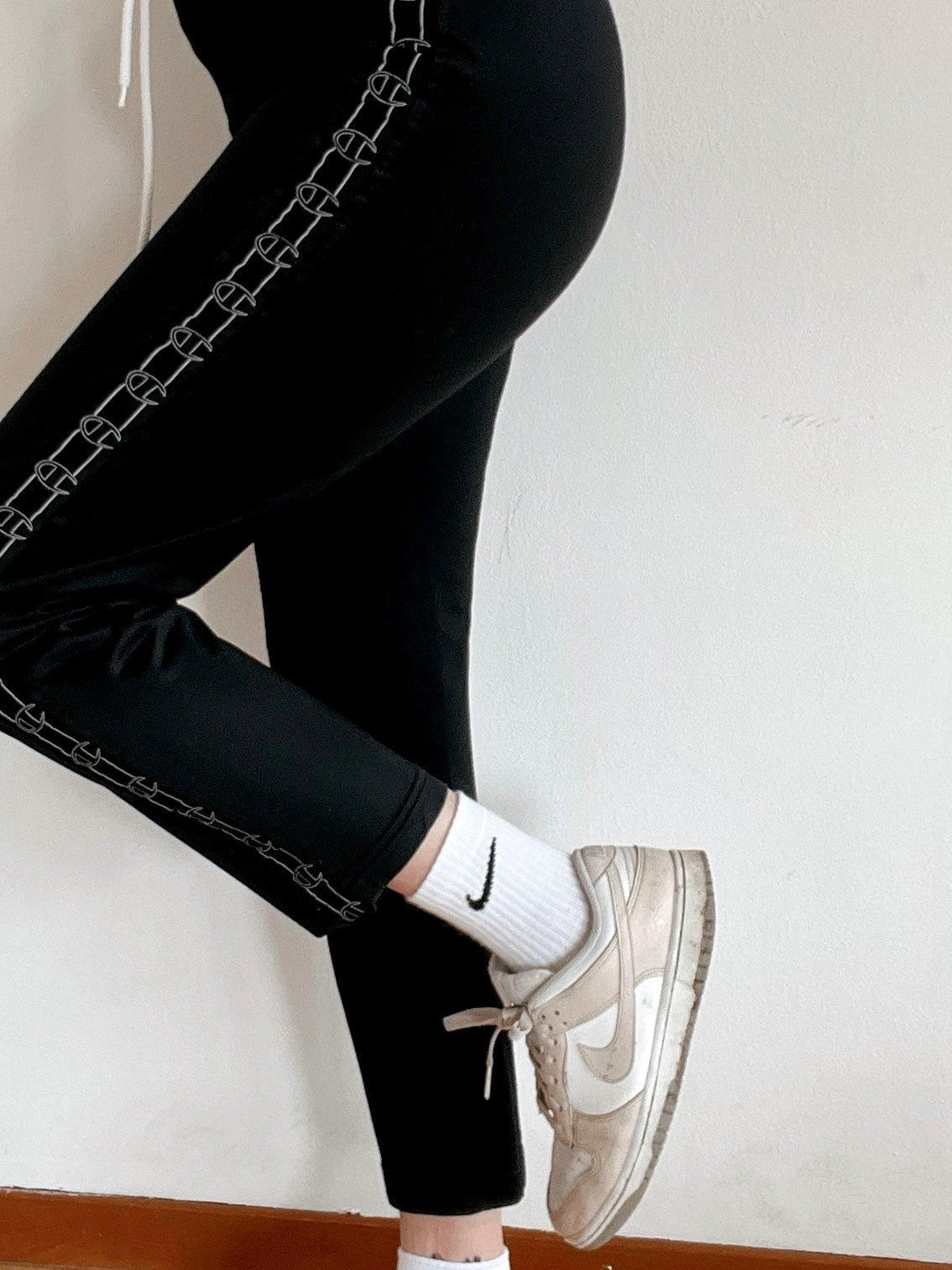 Schwarze Vintage-Jogginghose von Champion S