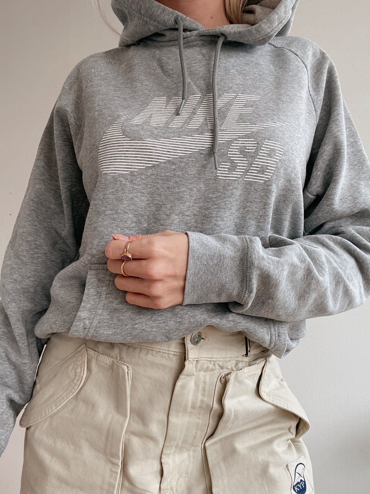 Pull gris à capuche Nike SB // M