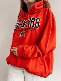 White and blue jacket with orange collar Adidas XL