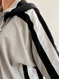 Jacket vintage à manches courtes grise claire Adidas  XL