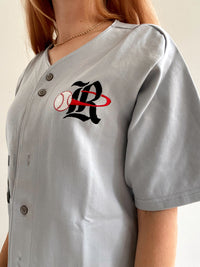 Hellgraues Baseballtrikot L
