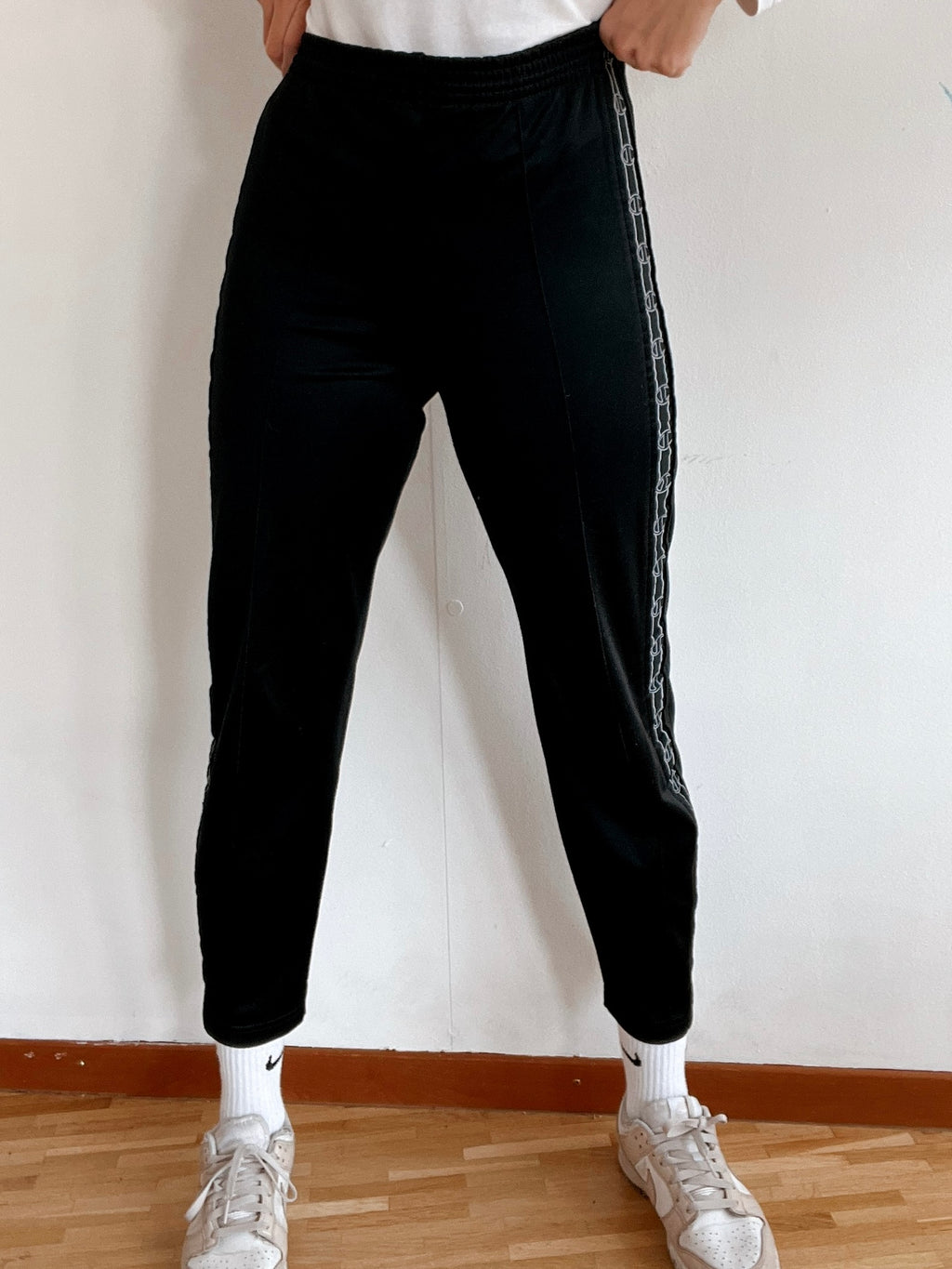 Schwarze Vintage-Jogginghose von Champion S