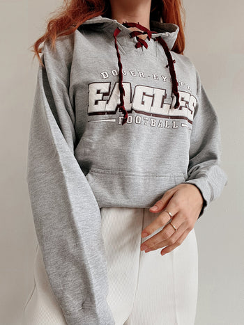 Pull vintage américain gris et Bordeaux M