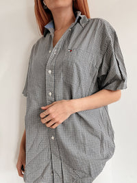 Chemise vintage blanc et bleu Tommy Hilfiger S