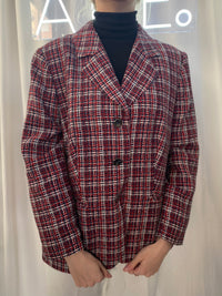 Veste Blazer vintage texturé rouge/blanc/bleu S/M