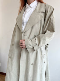 Trench coat vintage beige tout doux M oversized