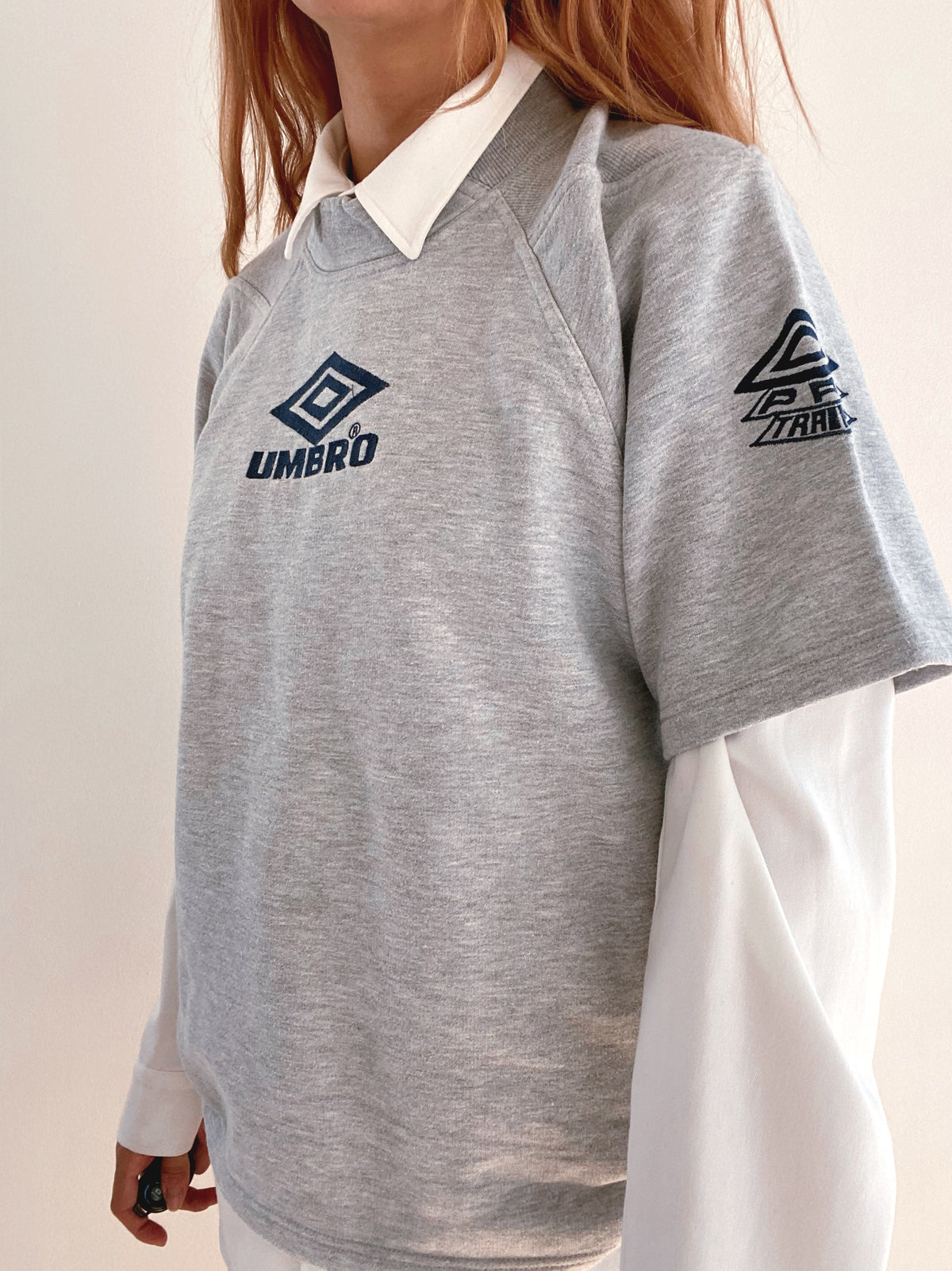 Dickes graues Vintage-T-Shirt Umbro L