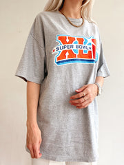 T-shirt vintage USA Superbowl gris et orange  XL