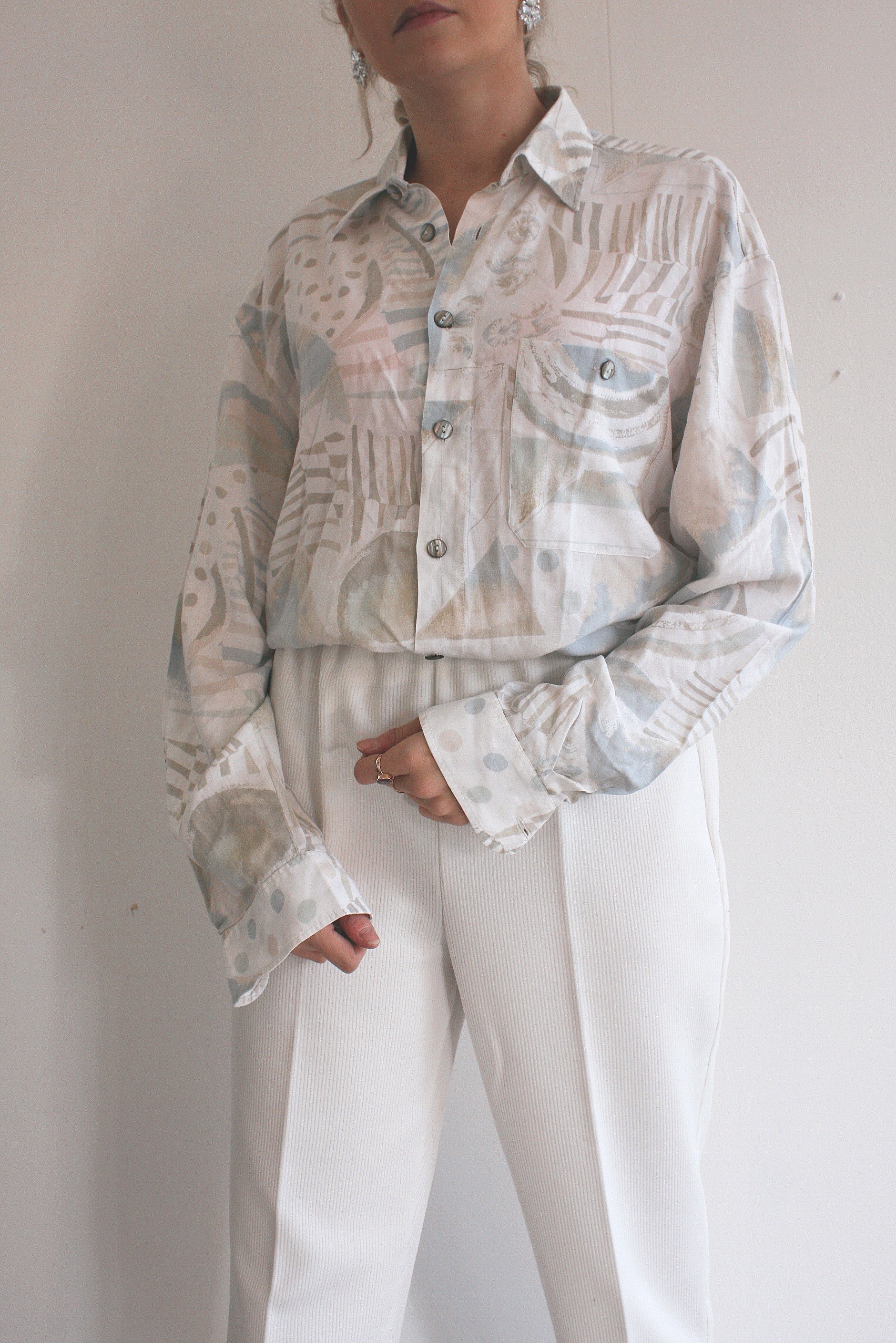 Chemise Vintage 80/90s beige L