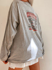 T-shirt à manches longues vintage USA gris clair  XL