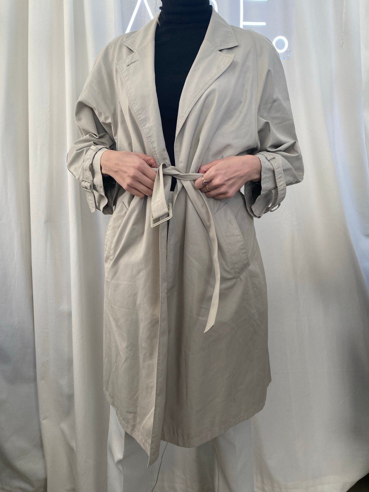 Trench Coat 70/80s beige/gris M