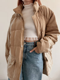Doudoune vintage beige plume d’oie XL