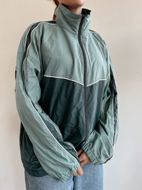 Vintage dunkelgrüne Joggingjacke L
